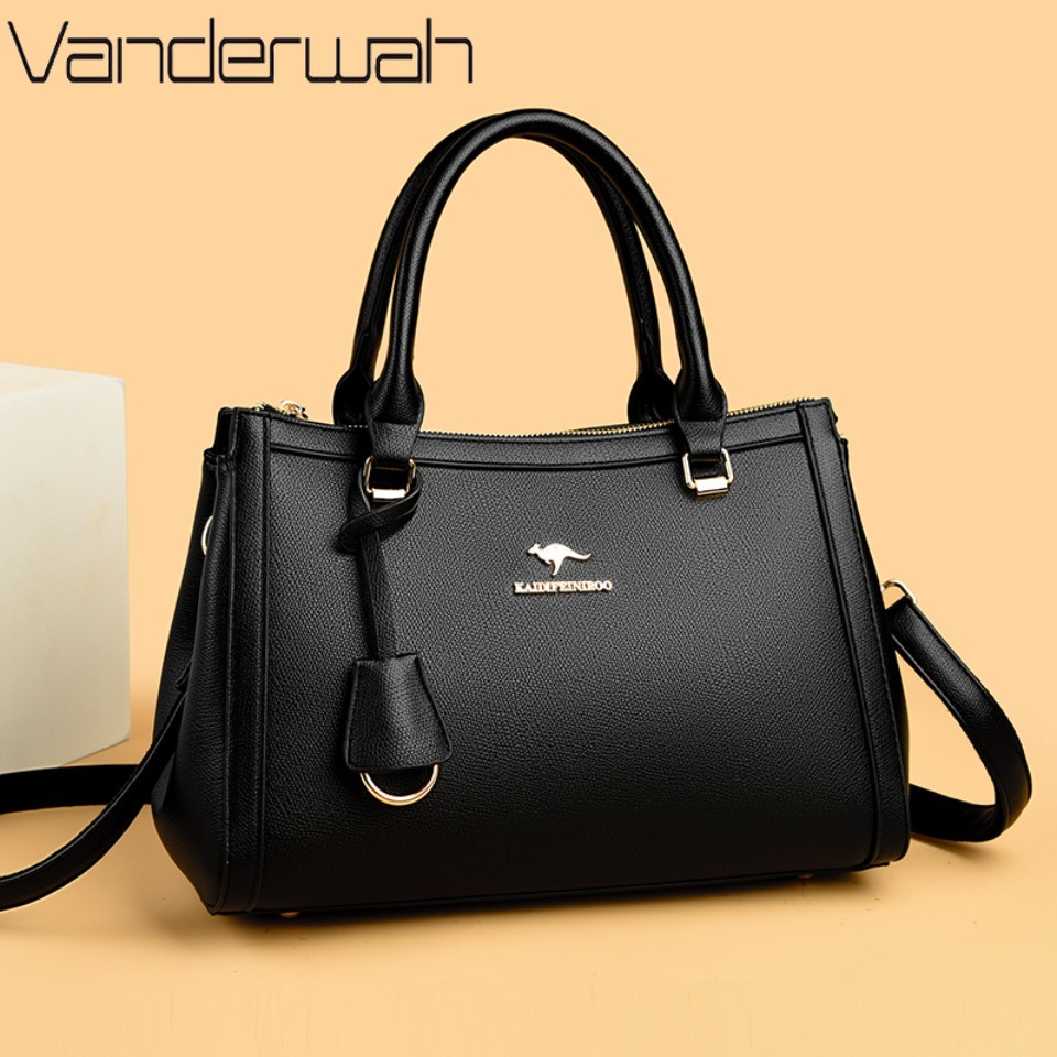 Leather Work Bag Women - 캥거루 브랜드 소프트 PU 가죽 숄더
