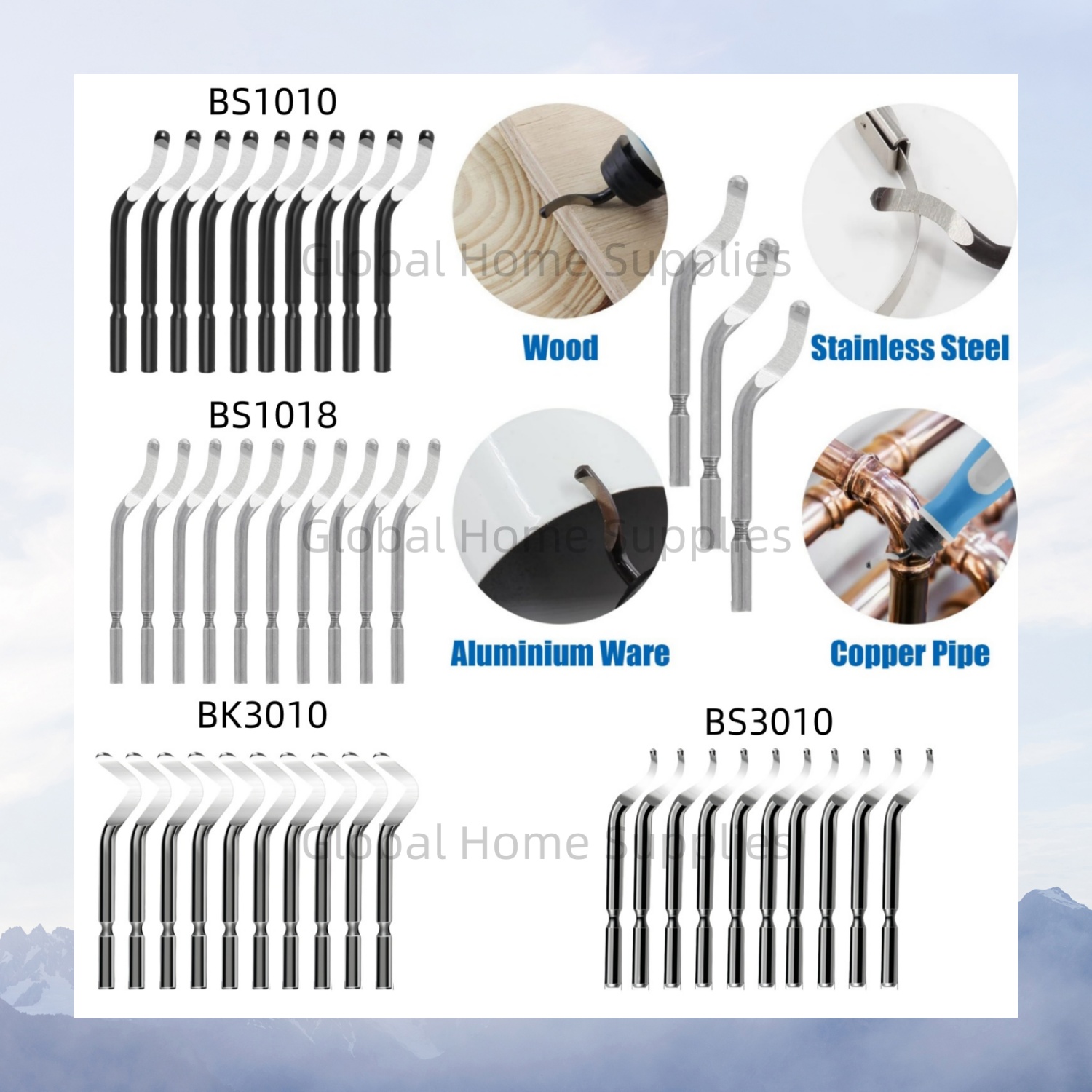 Swivel Knife Tool - 10PCS 디버링 블레이드 BS1010 BS1018 BK3010