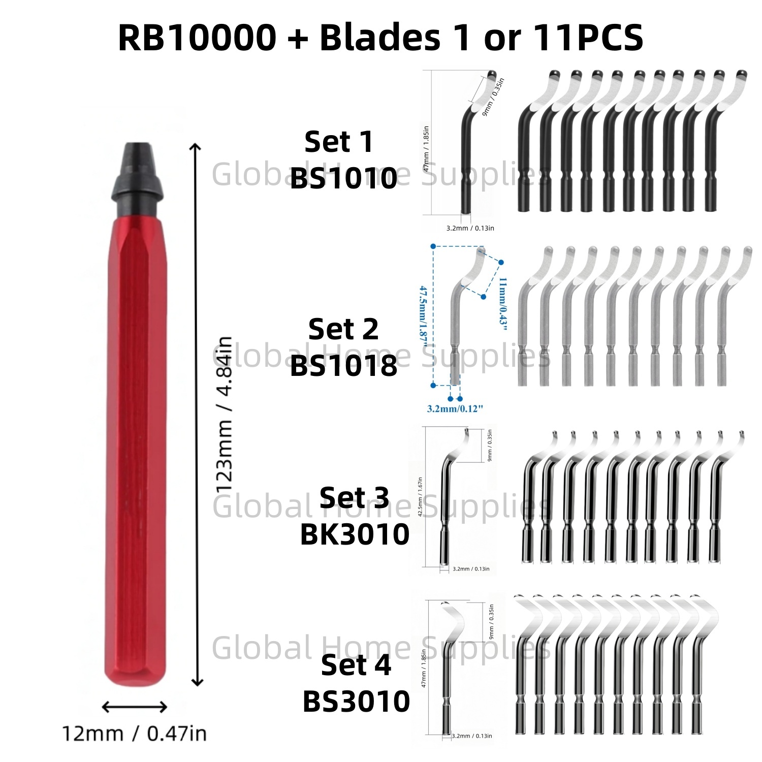 Swivel Knife Tool - 디버링 툴 세트 RB1000 (회전 블레이드