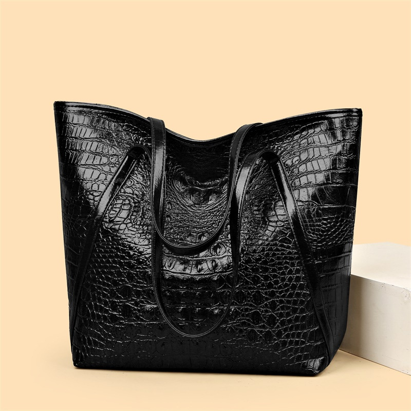 간단한 다목적 악어 인쇄 토트 백 대용량 패션 핸드백  - Leather Work Bag Women 리뷰 및 가격