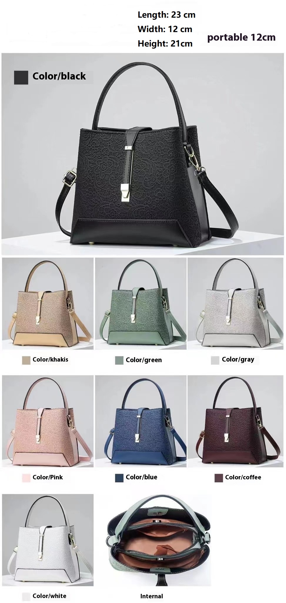새로운 럭셔리 토트 백 가죽 품위있는 핸드백 전문 숄더 - Leather Work Bag Women 리뷰 및 가격