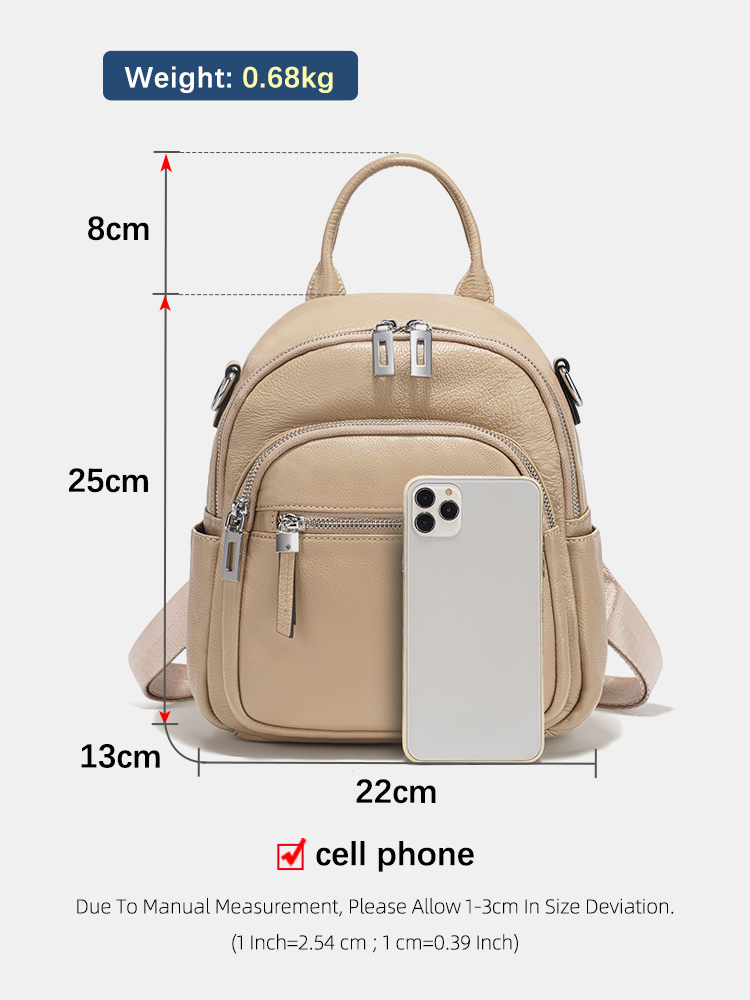 Zency 정품 가죽 소형 배낭 배낭 멀티 포켓 디자인 - Leather Work Bag Women 리뷰 및 가격