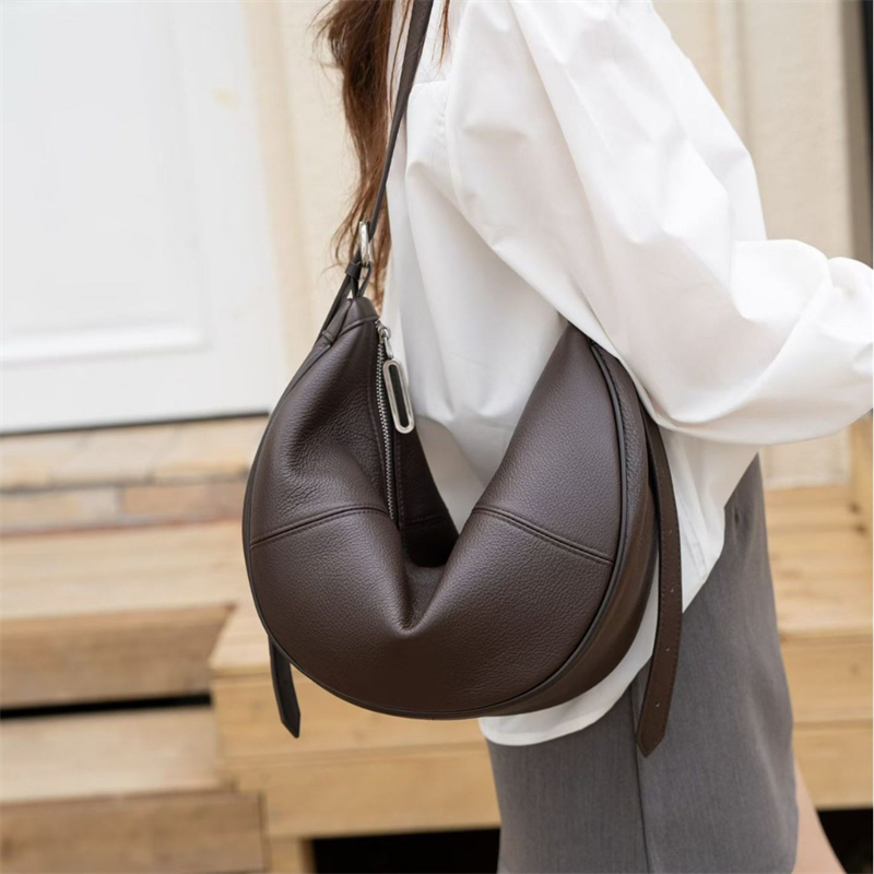 BURMINSA 여성용 정품 가죽 크레센트 호보 숄더  - Leather Work Bag Women 리뷰 및 가격