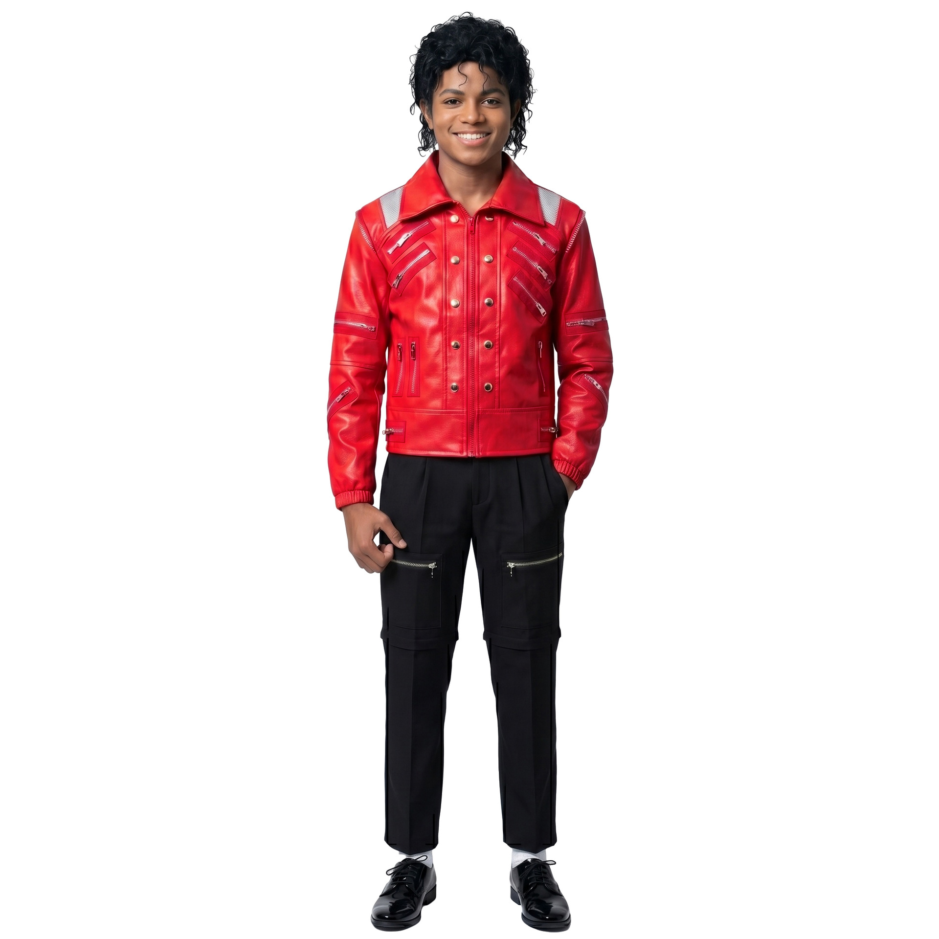 80년대 레트로 팝스타 의상 마이클 잭슨 스타일 비트  - Leather Work Jacket 리뷰 및 가격