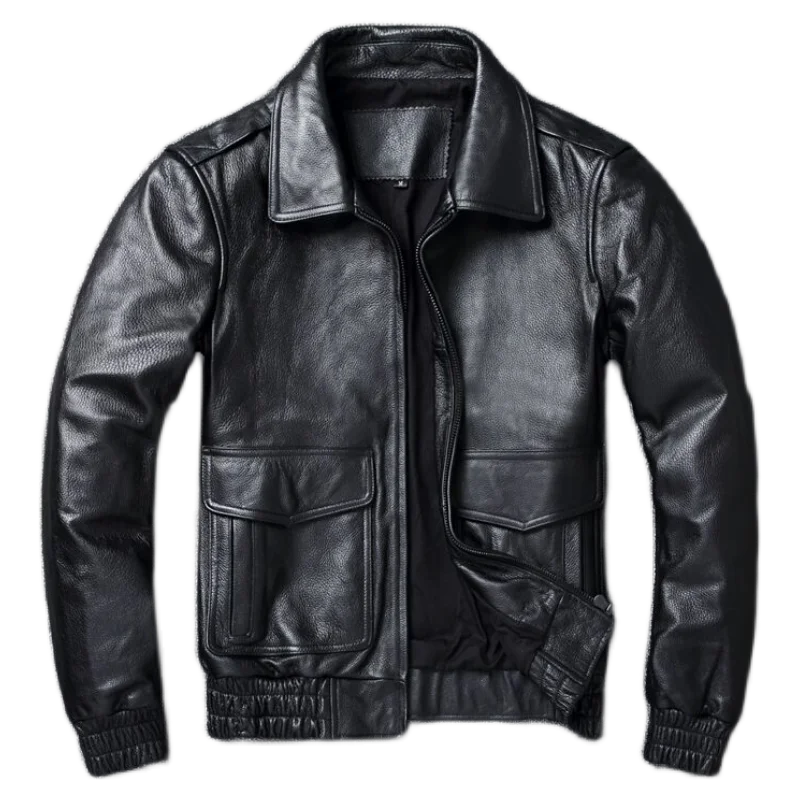 남성용 겨울 가죽 재킷, 클래식 A2 소가죽 코트, 정 - Leather Work Jacket 리뷰 및 가격