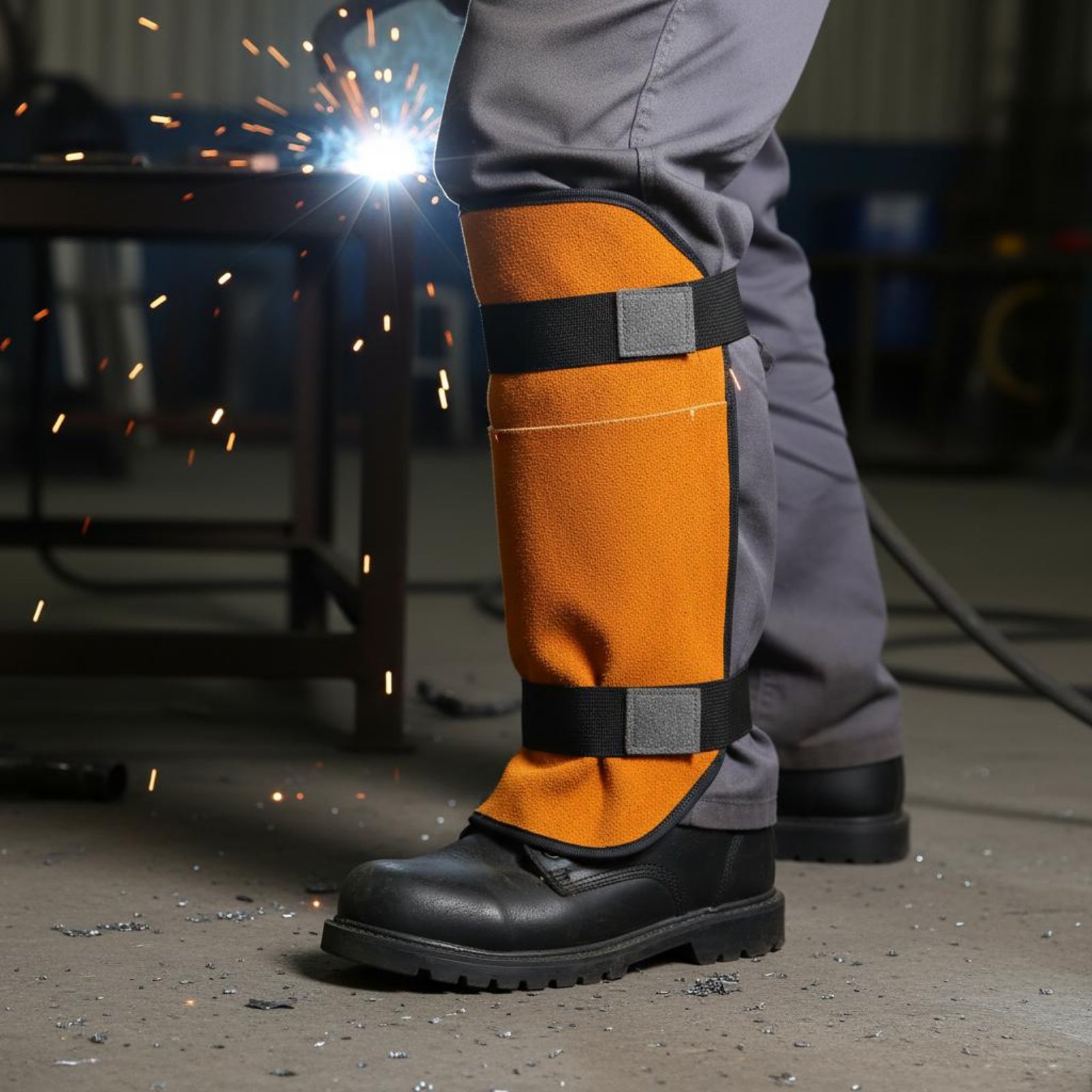 용접공용 가이터 무릎 보호대 소가죽 다리 커버 조절 가 - Leather Work Knee Pads 리뷰 및 가격