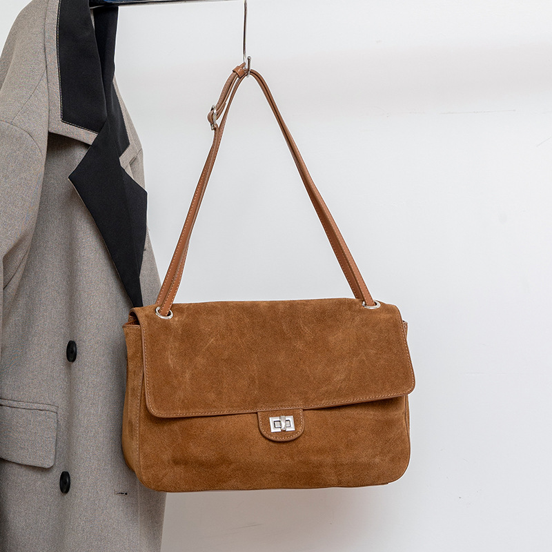 여성용 정품 스웨이드 가죽 숄더백, 조절 가능한 스트랩 - Leather Work Bag Women 리뷰 및 가격