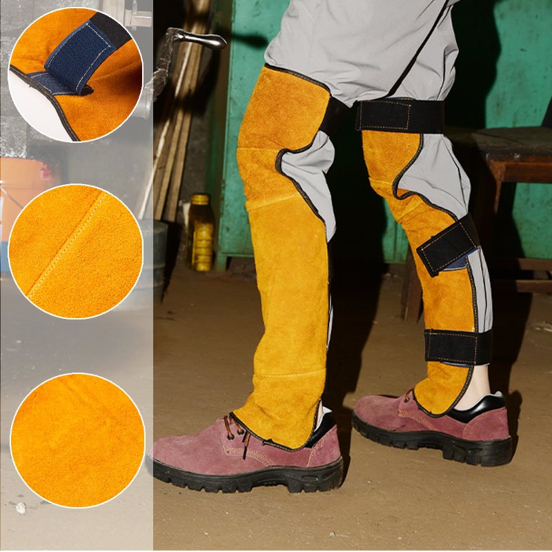 2Pcs 용접 작업 무릎 보호 패드 소가죽 단열 용접  - Leather Work Knee Pads 리뷰 및 가격